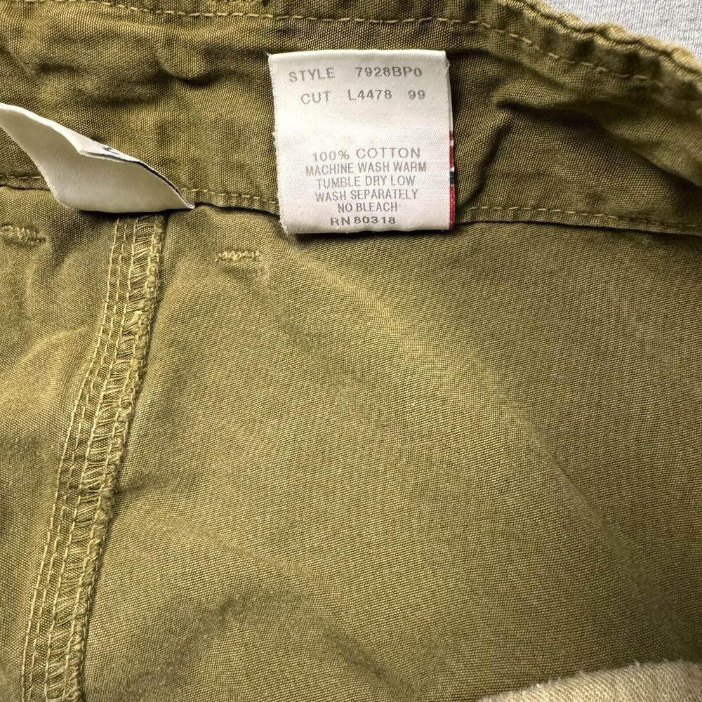 lucky brand mens army green cargo shorts size waist 31 inseam 10 American made - Picture 3 of 10